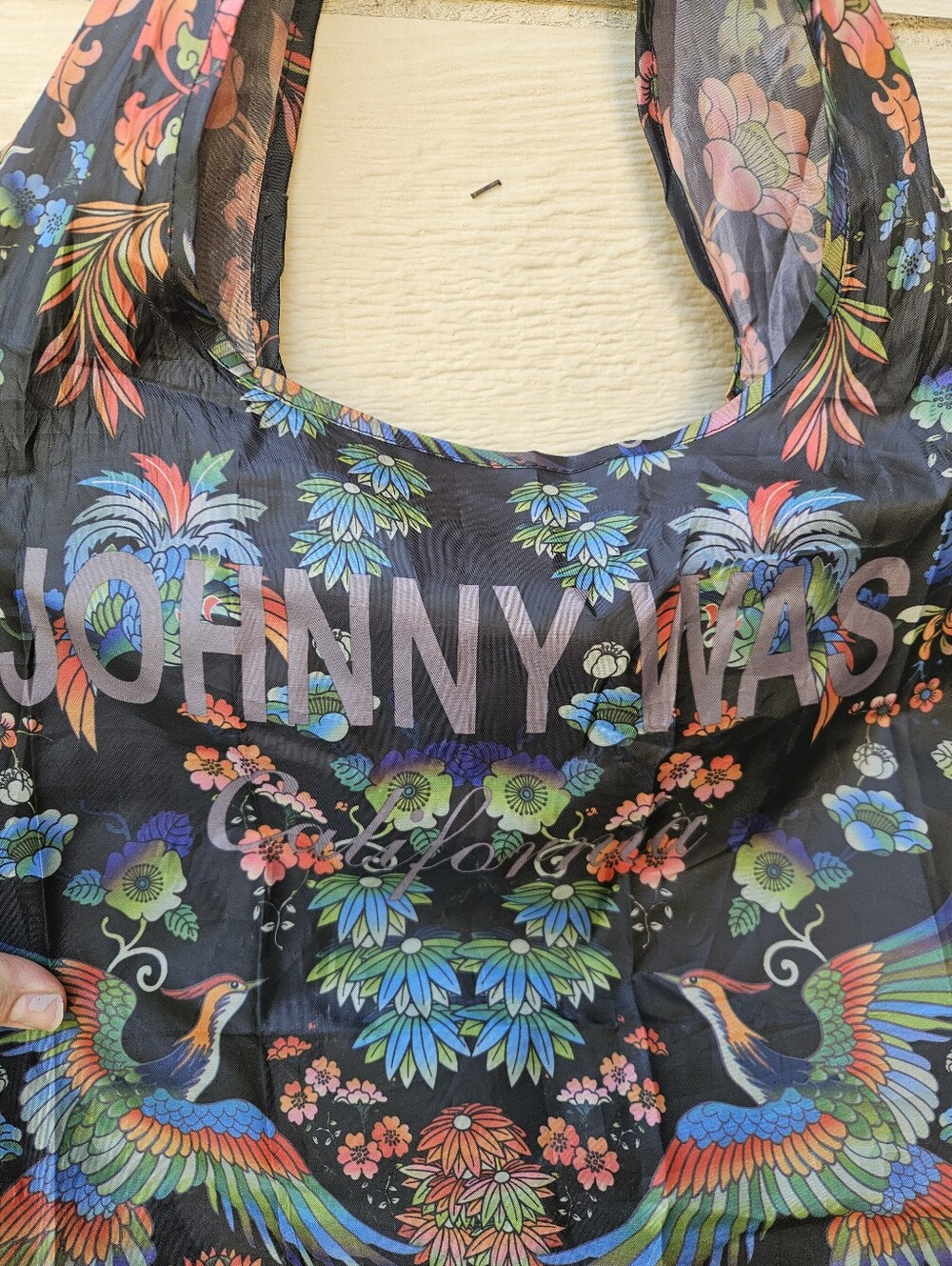 Johnny Was floral packable reusable shopping bag - Picture 2 of 6